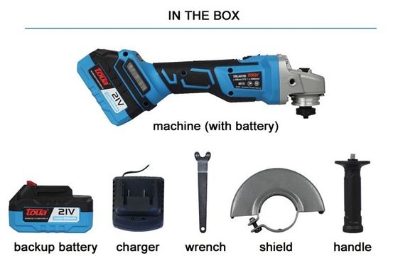 Stromquelle Batterie Winkelschleifmaschine 18V / 21V Bürstenlose kabellose elektrische Schneidmaschine