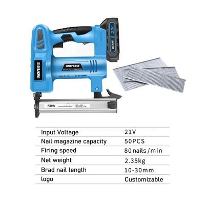Bequeme Ladung 21V Batteriebetriebene Brad Nailer für Holzbearbeitung und Polsterung