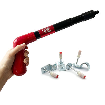 Rote Stahl- und Kunststoffbaustools Kabellose Mini Nagelpistole