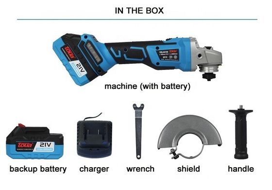 21V tragbare Mini-Winkel-Schleifmaschine mit Bürstenlosem Motor und Akku mit variabler Geschwindigkeit
