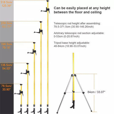 Präzision ±1mm/5m 3M Erhöhtes Stativ für Rotationslaser-Niveau Dumpy Level Cross Line Laser