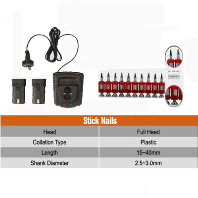4000 Nagel pro Ladung Batterie Lebensdauer Gaswerkzeug Beton Stahl Nagelpistole mit 455 * 388 * 110mm Größe
