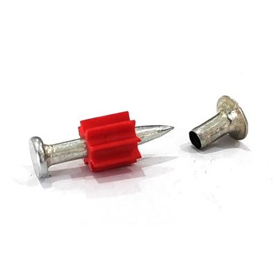 Allgemeiner Kopf Durchmesser 25 mm Stahlpulver betonierte Schießnagel mit 4 mm Schank