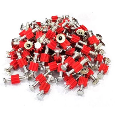 Allgemeiner Kopf Durchmesser 25 mm Stahlpulver betonierte Schießnagel mit 4 mm Schank