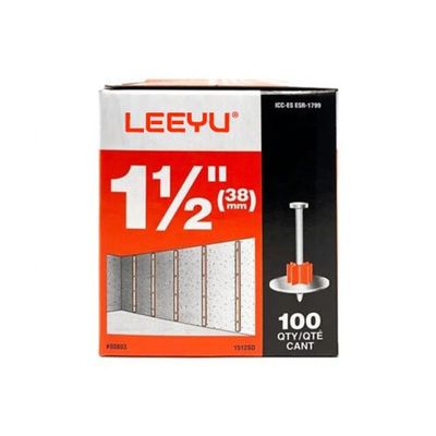 Verzinkte 1-1 / 2 Zoll. / 38mm Antriebspin mit Waschmaschine 100-Pack Punkt Schnittpunkt Scharfpunkt