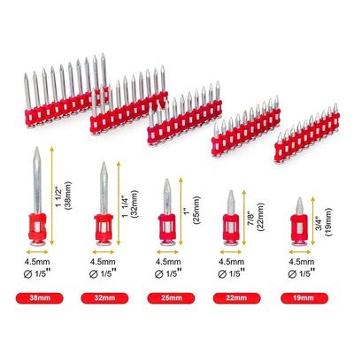 1000x zusammengefügte Betonnageln Gesamtkopfdurchmesser für SP 700P/700E Kompatibilität