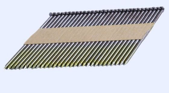 Silberweiß-Zink-beschichtete Rahmenkolladierter Streifen Nägel für 2,87-3,3 mm Drahtmessung in großen Mengen