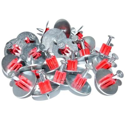 7.6mm Kopf Durchmesser 25mm Stahl Waschmaschine Hochgeschwindigkeits-Stahl Nägel für PDW Beton-Pins