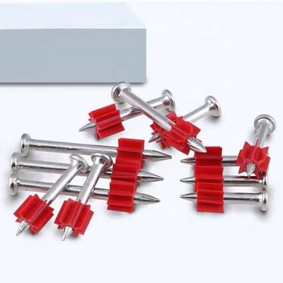 Allgemeiner Kopf Durchmesser Silber galvanisierte Spross Nägel mit rotem Gummi Waschmaschine 100 Stück PACK