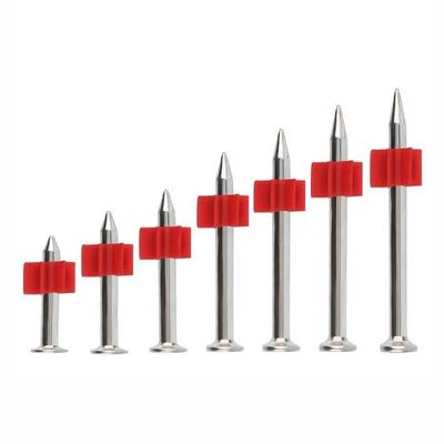 Allgemeiner Kopf Durchmesser Silber galvanisierte Spross Nägel mit rotem Gummi Waschmaschine 100 Stück PACK