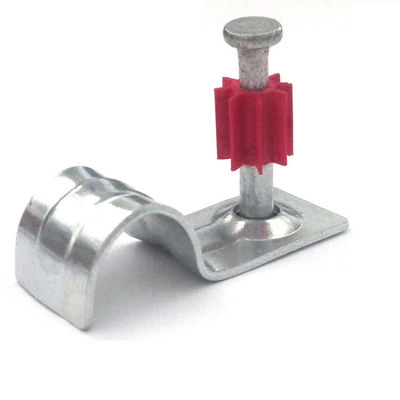 7.6mm Kopf Durchmesser Pin Clip Nagel Ein Loch Leitungsband für sichere Befestigung an Beton