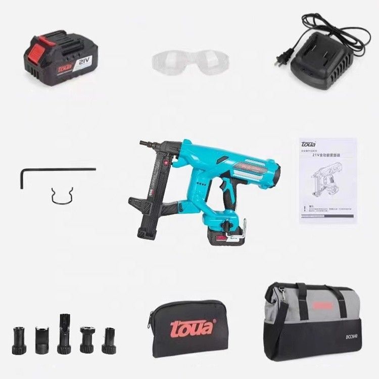 DCCN40A Kabellose Betonwandrahmen Stahl Nagelpistole Ni-MH 21V 4000mAh Batterie 100J