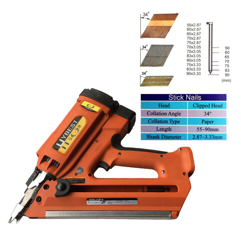 Präzision und Bequemlichkeit mit schnurlosen Holz Nagelpistole Max. Länge 2 1/2 IN