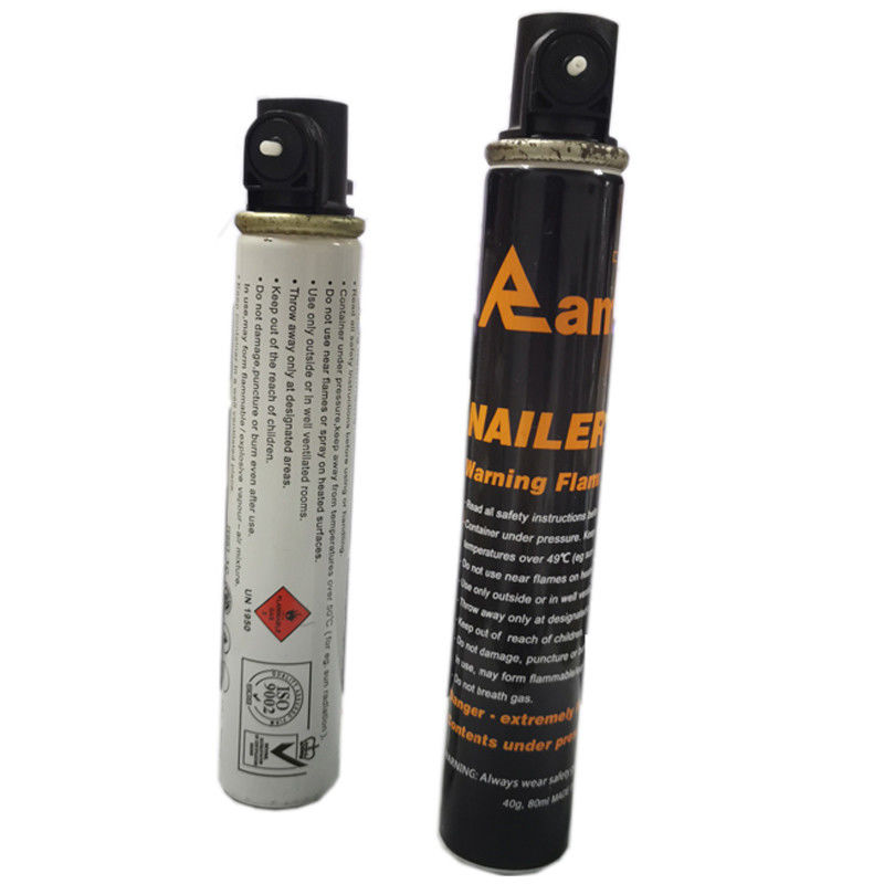 1000 Schüsse Qty Propan Nagel Gas Brennstoffzelle mit 38g/75ml Kapazität und kundenspezifisches Design