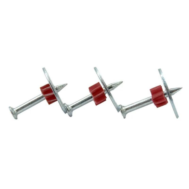 Baustoff für die Befestigung von Hochgeschwindigkeits-PDW-Pins Beton-Stahlnageln mit 25mm-Stahlwaschmaschine ISO-Standard